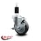 Service Caster 4'' Thermoplastic Rubber Swivel 1-3/8'' Expanding Stem Caster with Brake SCC-EX20S414-TPRB-TLB-138 - alternate 2